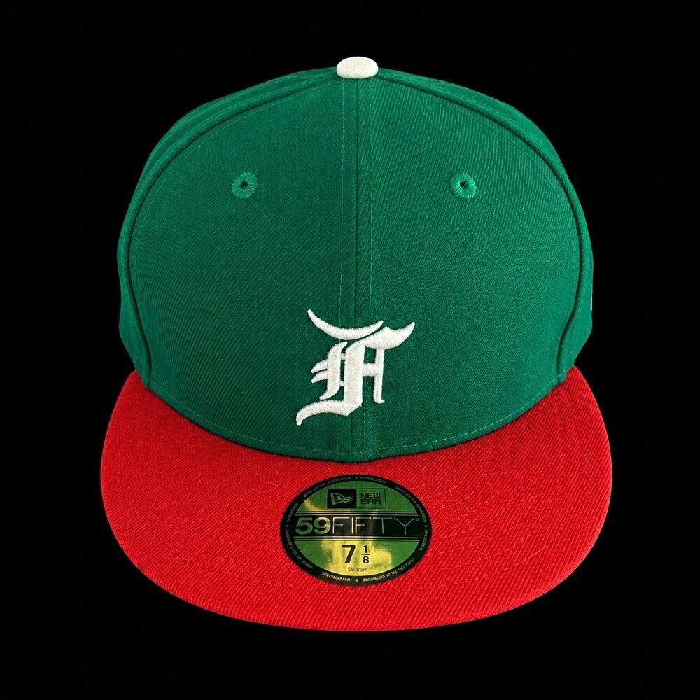New Era 5950 FOG Fear of God Miami Green/Orange Fitted Hat Men 7 1/8